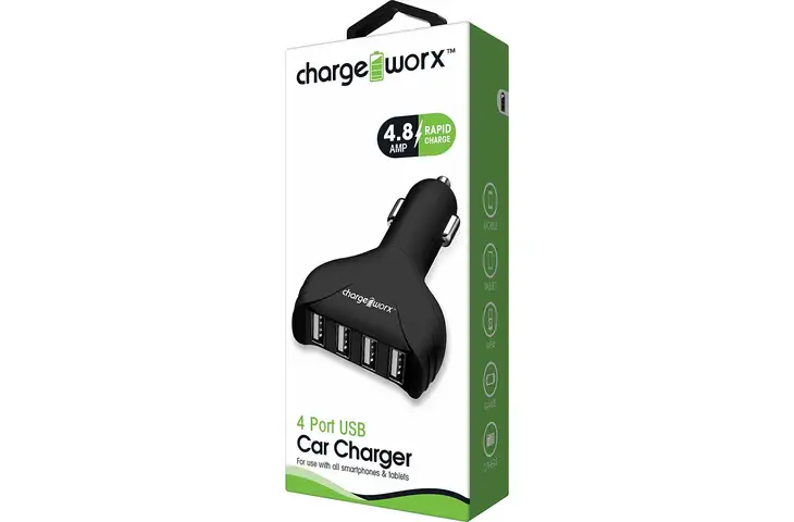 Chargeworx 4 USB Port Car Charger